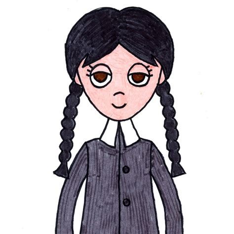 sexy wednesday addams art|wednesday addams cartoon easy drawing.